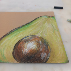 Avokádo - olejový pastel