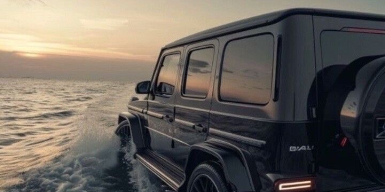Mercedes G na pláži