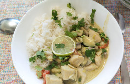 Moje thajské zelené curry s rýží