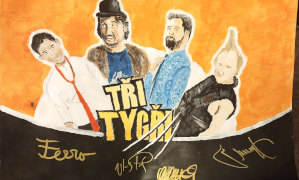 Můj obraz Třech Tygrů s jejich podpisy