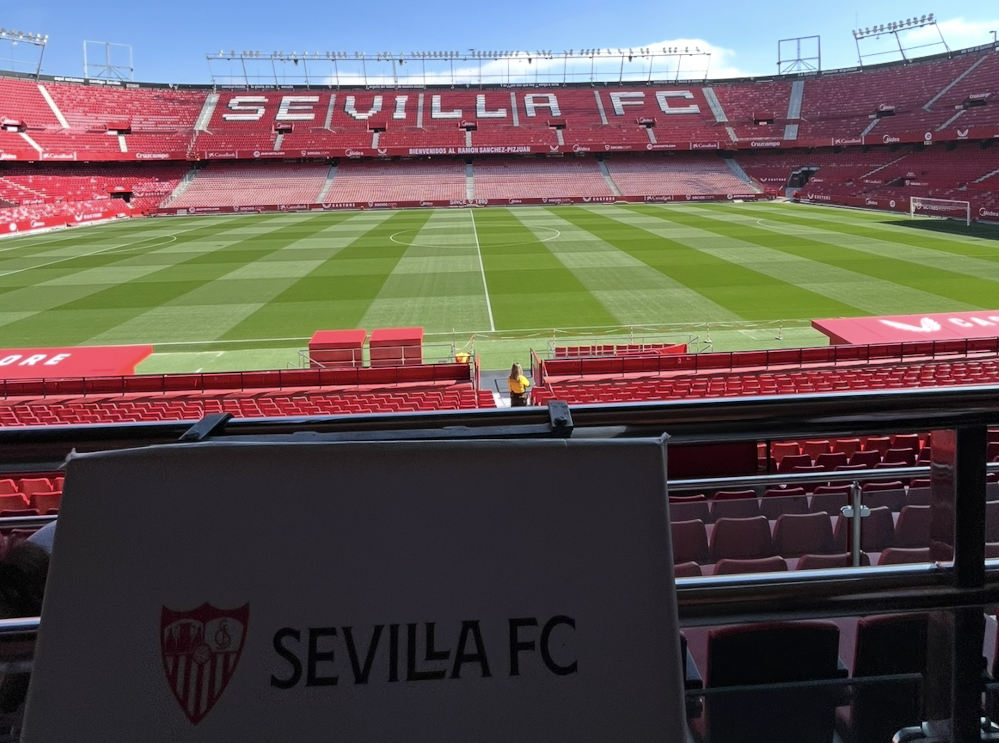 výhled z VIP sedaček na stadion